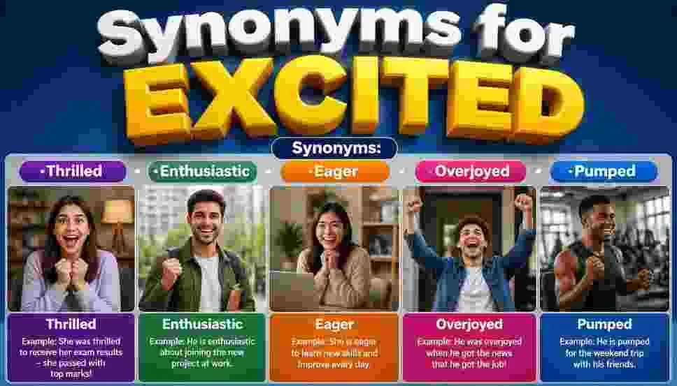 Synonyms for Excited