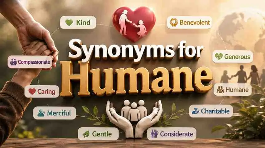 synonyms for humane