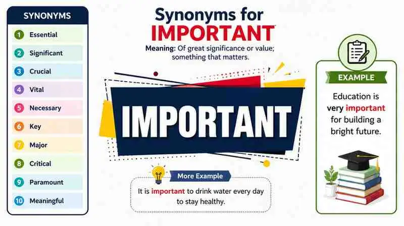 synonyms for important