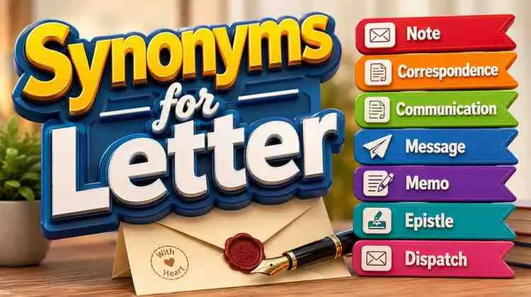 synonyms for letter