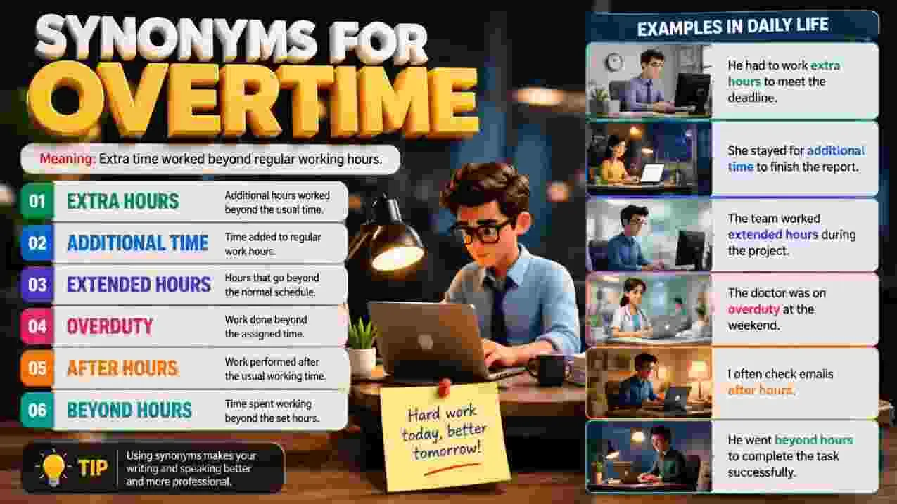 synonyms for overtime