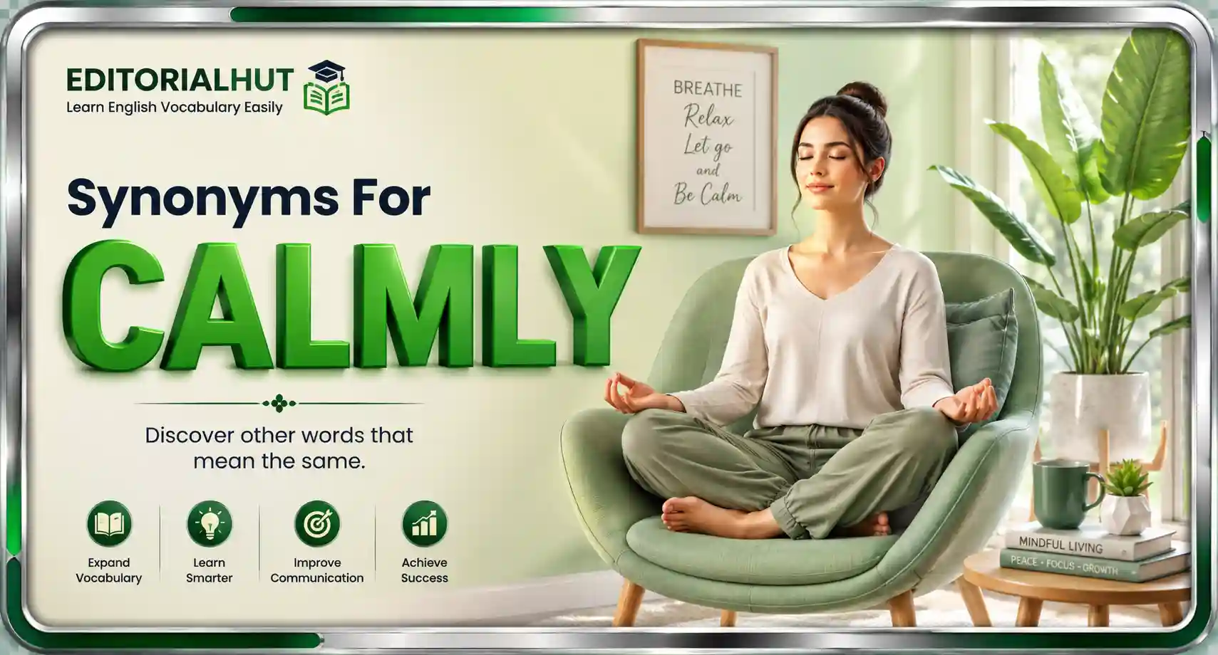 synonyms for calmly