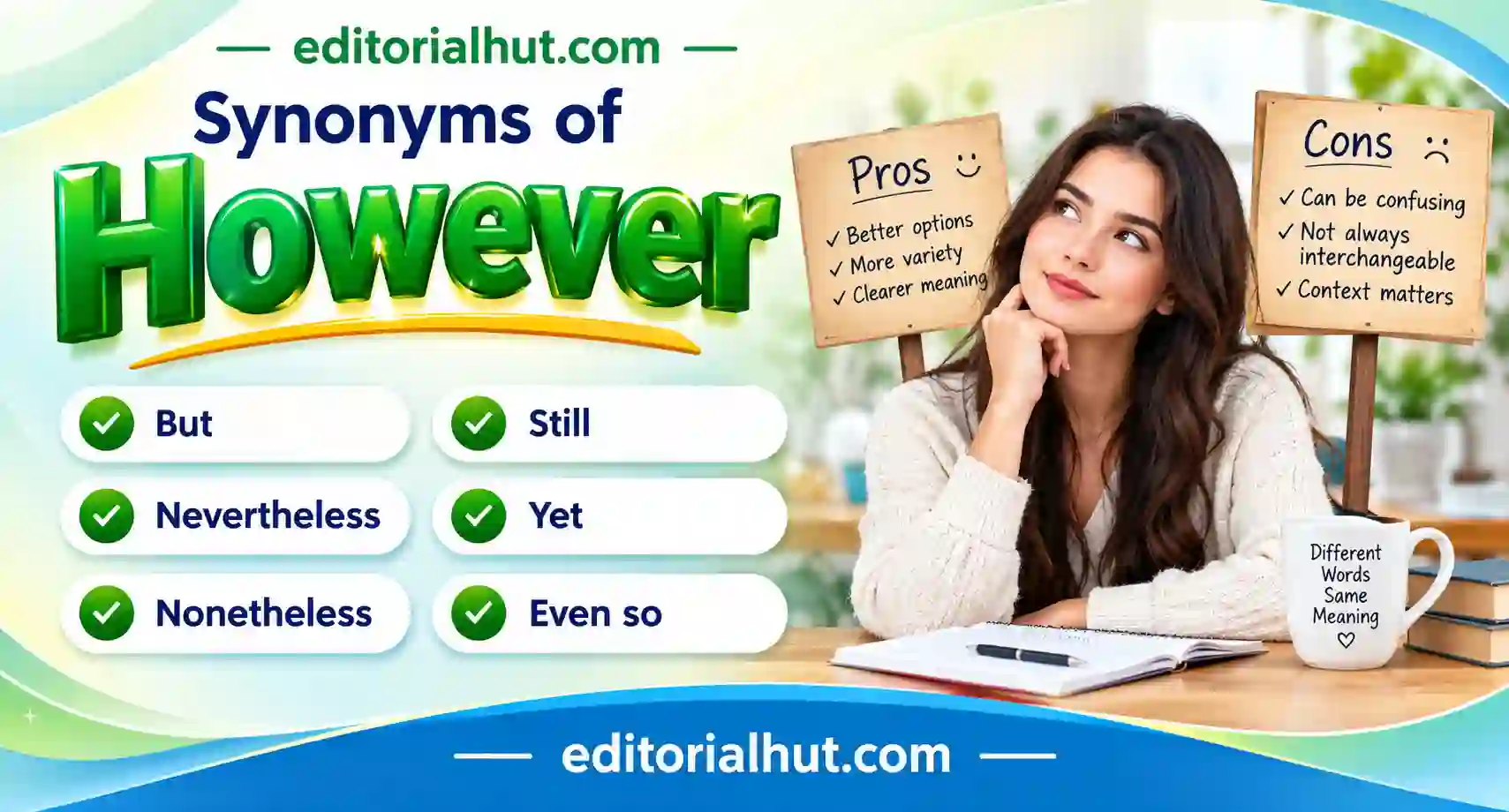 Synonyms for However