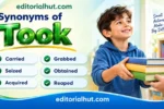 synonyms for took