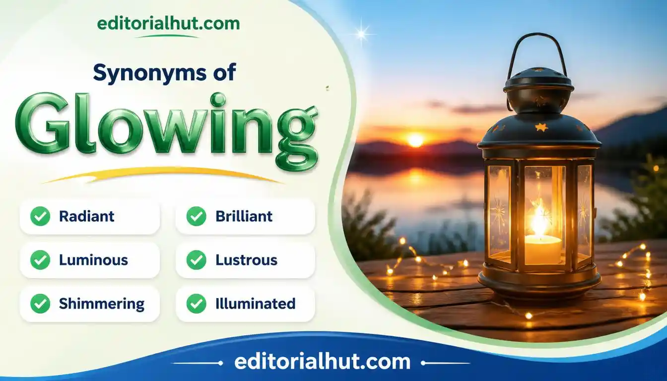 synonyms for glowing