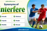 Synonyms for Interfere