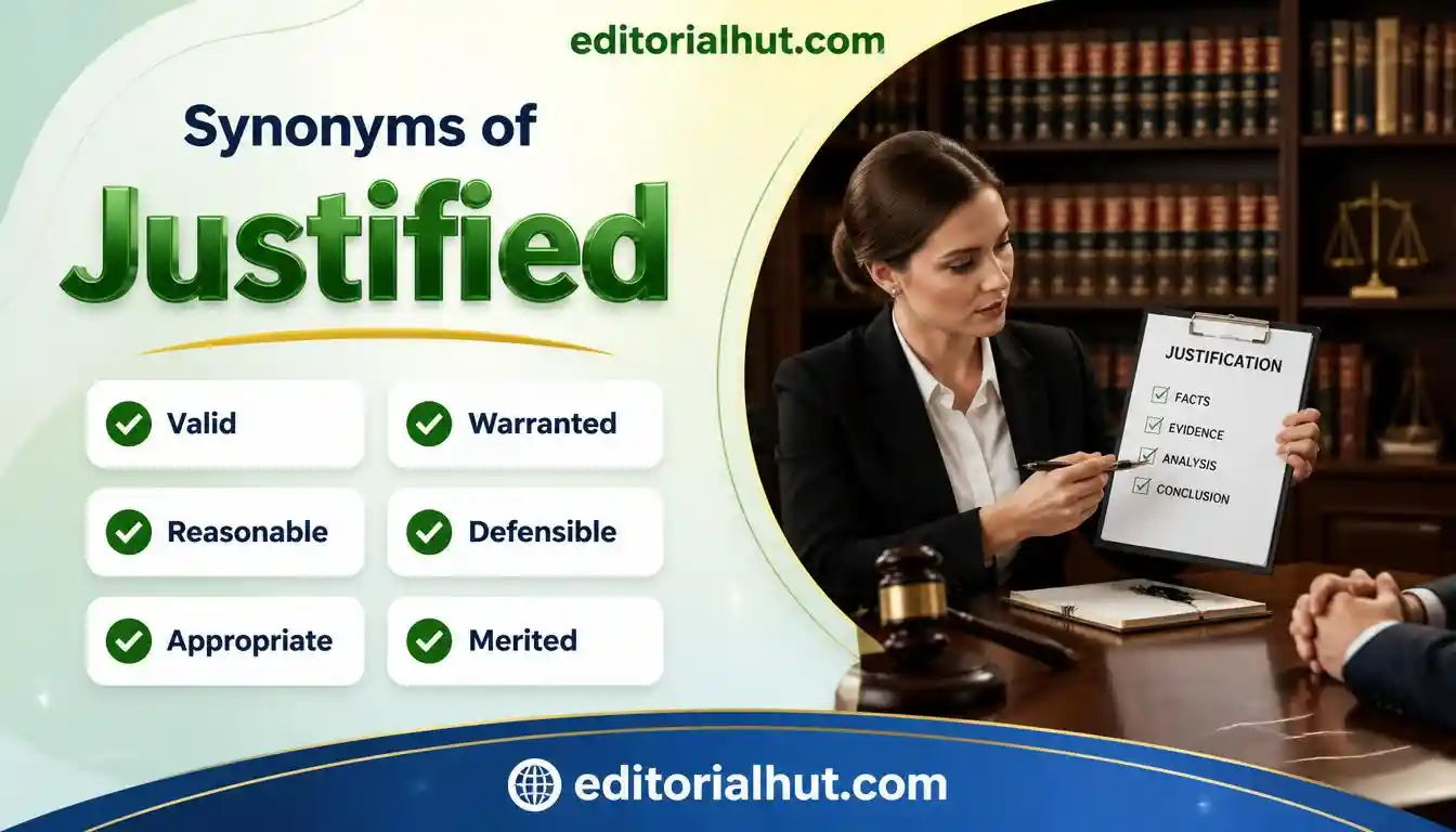 synonyms for justified